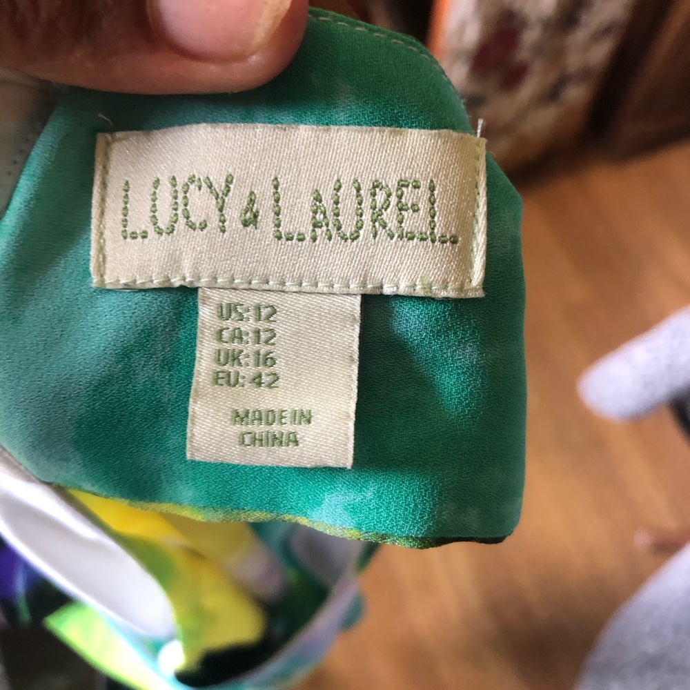 VINTAGE watercolor dress - Picture 3 of 7